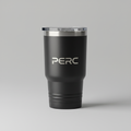 PERC matte black insulated stainless steel tumbler studio photo